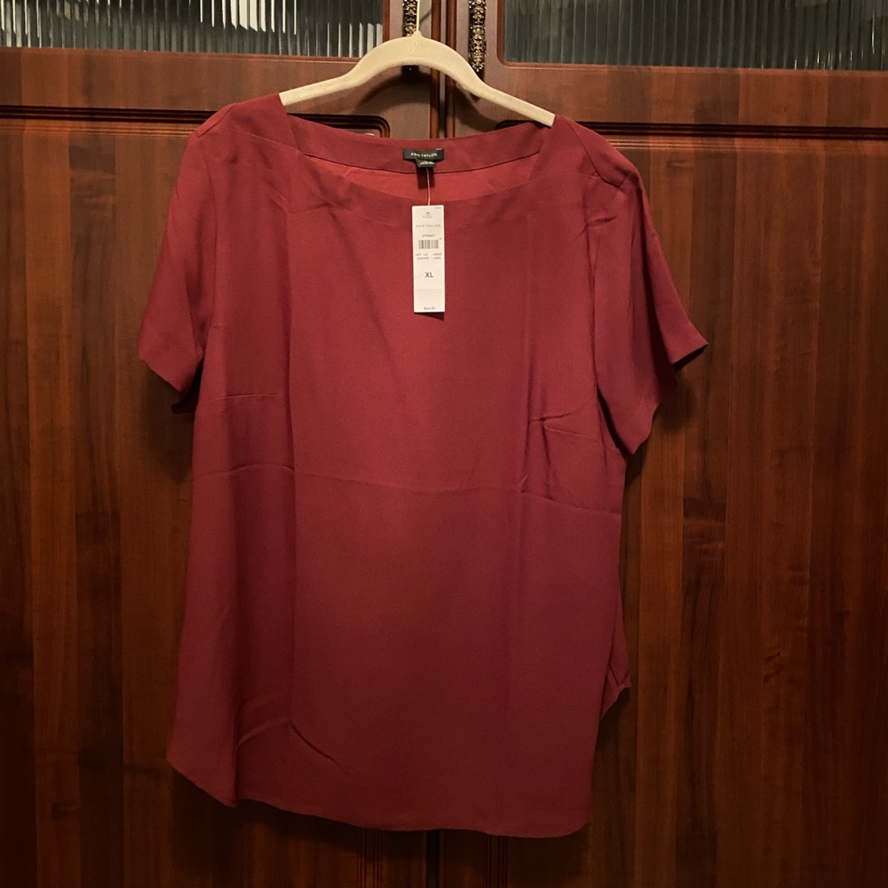 NWT Ann Taylor Squared Neck Blouse Sz XL